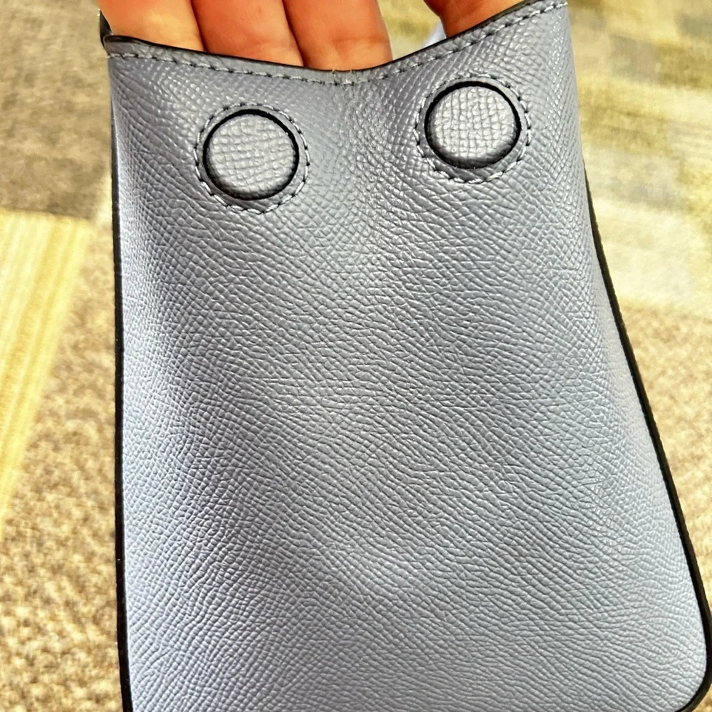 Slate Blue Coach Bag with Gold Accents - Picture 8 of 10